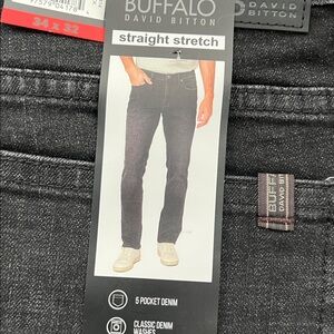 Buffalo David Bitton Men's Dark Gray Straight Jeans